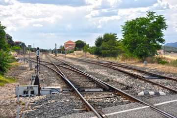 Fototapeta na wymiar Estación de Almadenejos y Almadén, ferrocarriles españoles