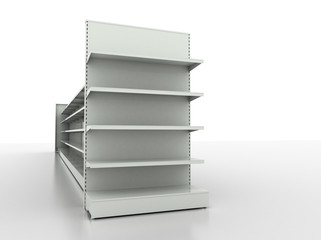 Empty retail shelves