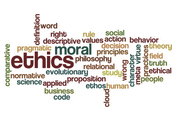 Fototapeta na wymiar ethics moral philosophy background