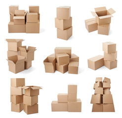 cardboard box package moving transportation delivery