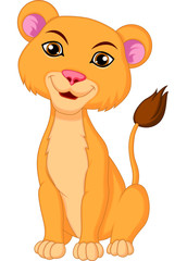 Obraz premium Cute lioness cartoon