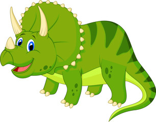 Cute triceratops cartoon © tigatelu