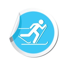 Ski track icon. Vector illustration