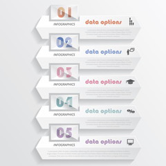 Modern infographics design with numbers. Vector illustration