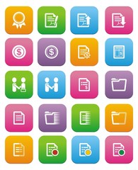 business flat style icon sets