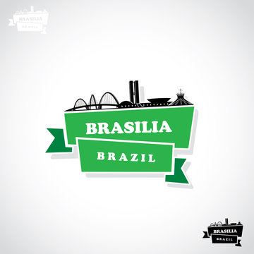 Brasilia paper sticker