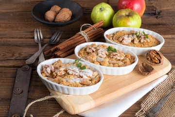 .Apple Walnut streusel cake