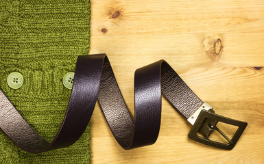 Belt and sweater