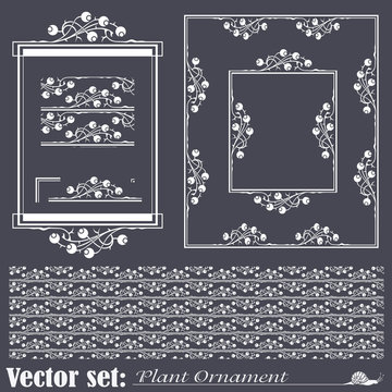 seamless pattern for creating borders, frames and backgrounds