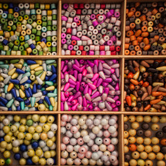 Beads in boxes