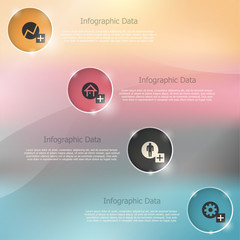 Modern infographics options banner.