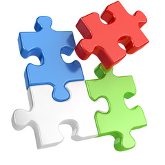 Teamwork concept - Puzzle