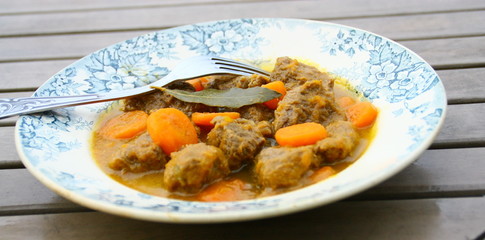 assiette de boeuf bourguignon