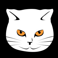 cat's face, vector illustration