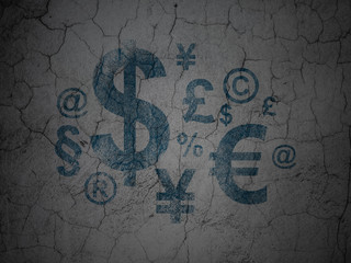 Finance concept: Finance Symbol on grunge wall background