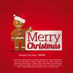 Ginger bread Merry Christmas greetings