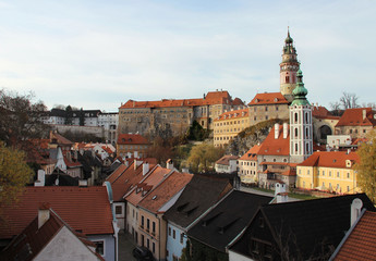 Naklejka na ściany i meble Beautiful view of Cesky Krumlov, Czech Republic