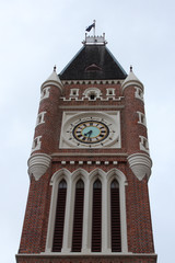 Historic church clock tower