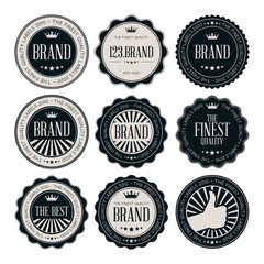 Black vintage labels