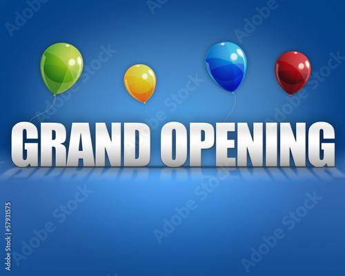 “3d Grand Opening Balloons Background” Stock photo and royalty-free