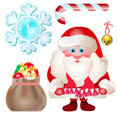 Christmas set of traditional decorative elements