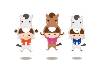 ジャンピングキッズ　馬の着ぐるみ