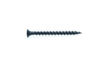 Black Screw located on a white background