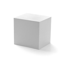 white box container template blank package