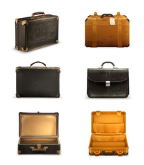Old suitcase set