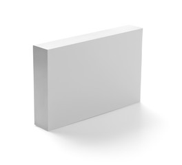 white box container template blank package