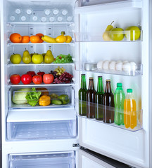 Refrigerator full of food