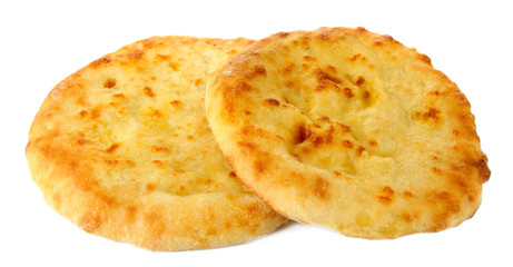 Pita breads isolated on white