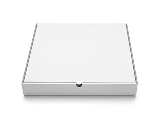 white box pizza food container template blank package