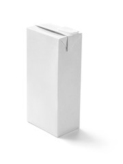white box container milk drink template blank package