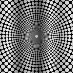 abstract background of circles.gray circumference on a black bac