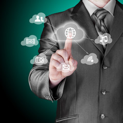 Cloud computing touchscreen interface