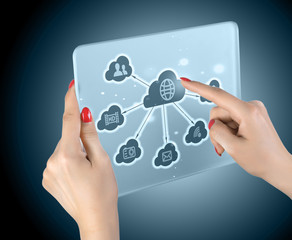 Cloud computing touchscreen interface
