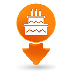 anniversaire sur signet orange