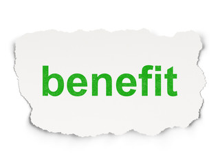 Finance concept: Benefit on Paper background