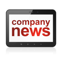 News concept: Company News on tablet pc computer
