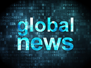 News concept: Global News on digital background