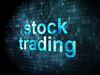 Obraz premium Business concept: Stock Trading on digital background