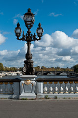 Fototapeta na wymiar ulica Alexandre III most w Paryżu