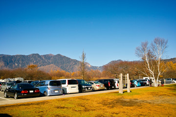 Fototapeta premium 三本松園地の駐車場