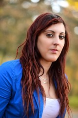 woman in autumn park