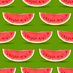 Watermelon seamless pattern, vector Eps10 illustration.