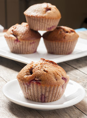 homemade strawberry and orange muffins