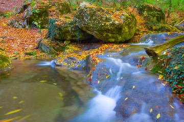 autumn mountain river