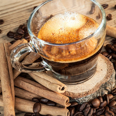caffè espresso con cannella