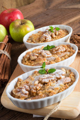 Apple Walnut streusel cake